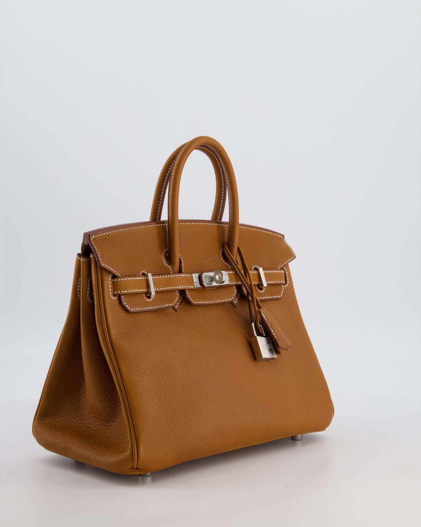*RARE* Hermes Birkin 25 Retourne Bag in Fauve Barenia Faubourg Leather with Palladium Hardware - Product Image 3