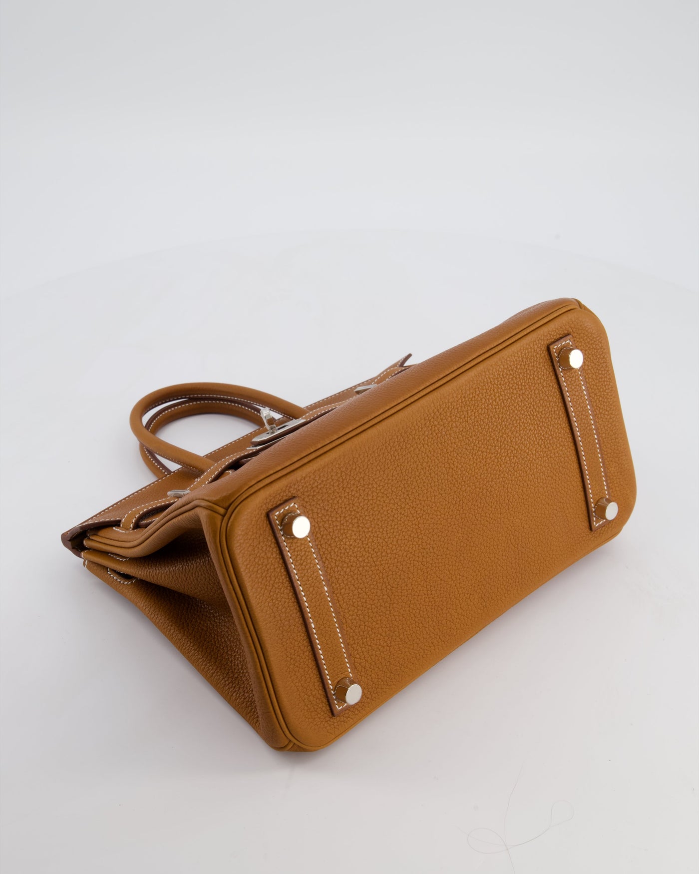 *RARE* Hermes Birkin 25 Retourne Bag in Fauve Barenia Faubourg Leather with Palladium Hardware - Product Image 18