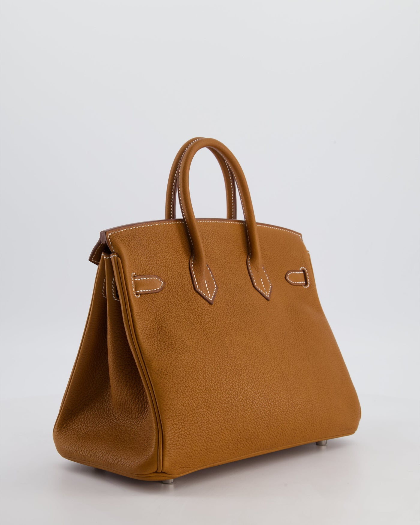 *RARE* Hermes Birkin 25 Retourne Bag in Fauve Barenia Faubourg Leather with Palladium Hardware - Product Image 7