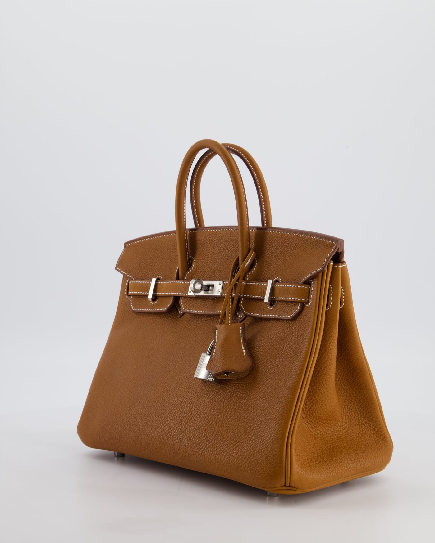 *RARE* Hermes Birkin 25 Retourne Bag in Fauve Barenia Faubourg Leather with Palladium Hardware - Product Image 9