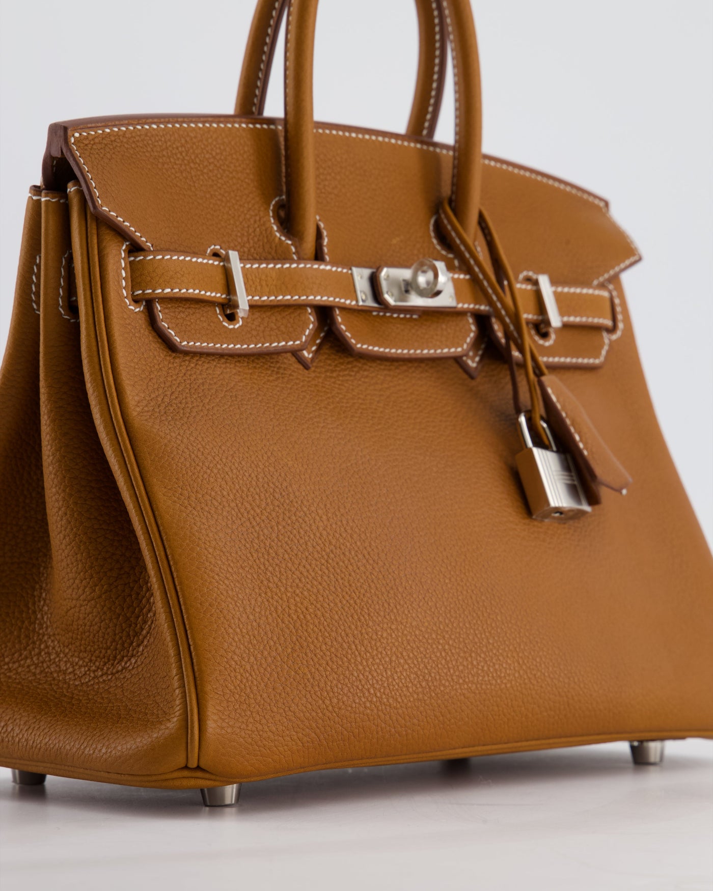 *RARE* Hermes Birkin 25 Retourne Bag in Fauve Barenia Faubourg Leather with Palladium Hardware - Product Image 12