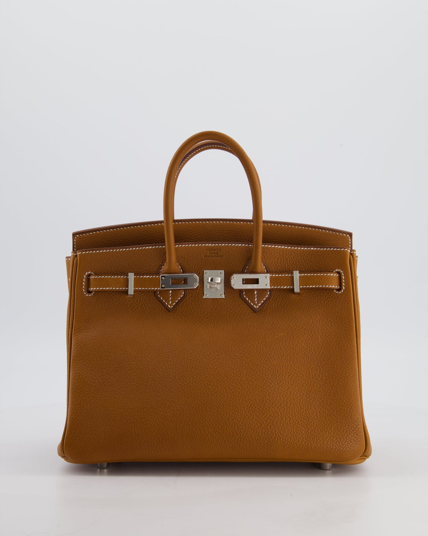 *RARE* Hermes Birkin 25 Retourne Bag in Fauve Barenia Faubourg Leather with Palladium Hardware - Product Image 2