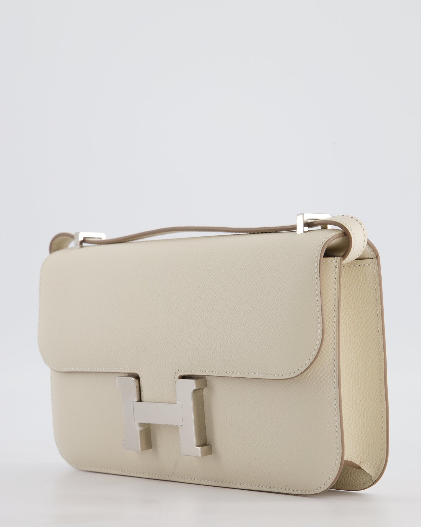 *NEW RELEASE* Hermes Constance 1-Elan Miroir Bag in Craie Epsom Leather with Palladium Hardware - Product Image 15