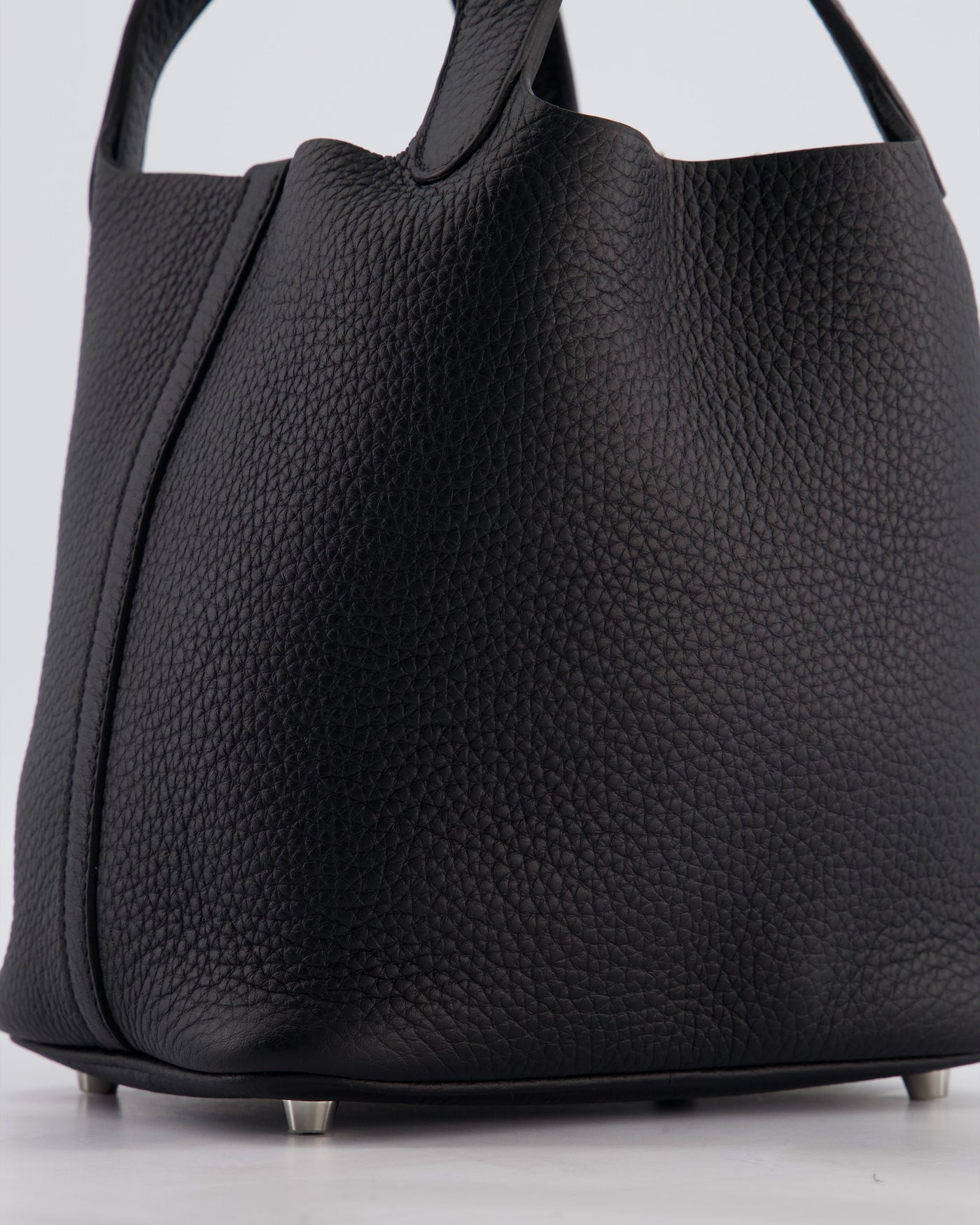 Hermes Picotin Lock 18 Bag in Noir Clemence Leather with Palladium Hardware - Product Image 14