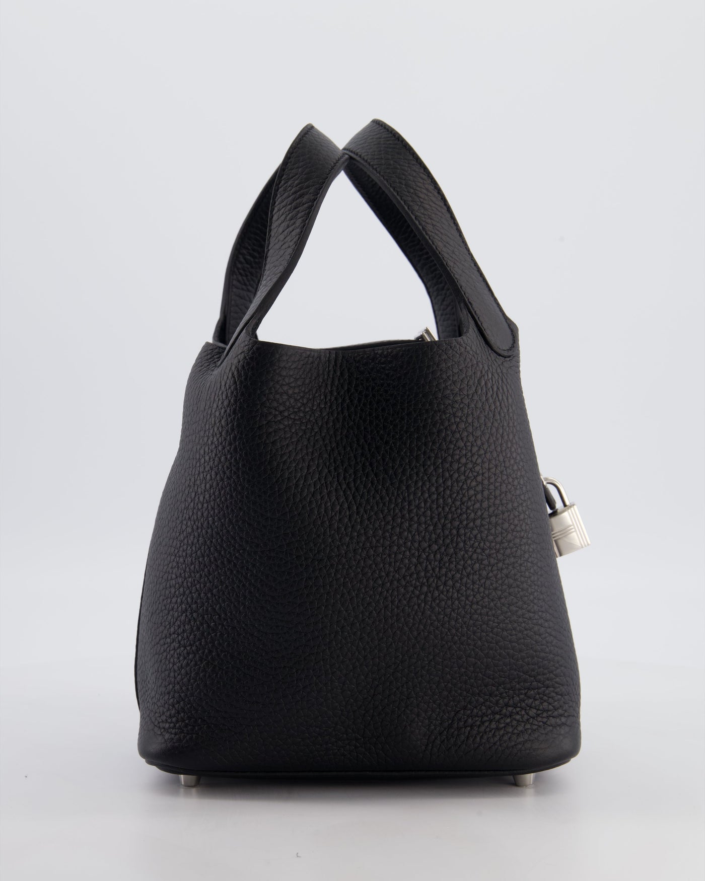 Hermes Picotin Lock 18 Bag in Noir Clemence Leather with Palladium Hardware - Product Image 3