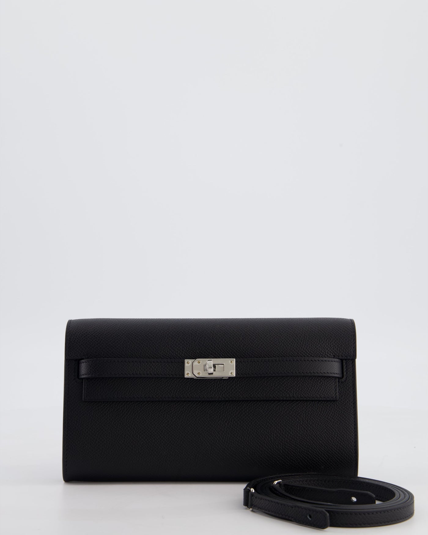Hermes Kelly To Go Bag in Noir Epsom Leather with Palladium Hardware | Studio Nafay
