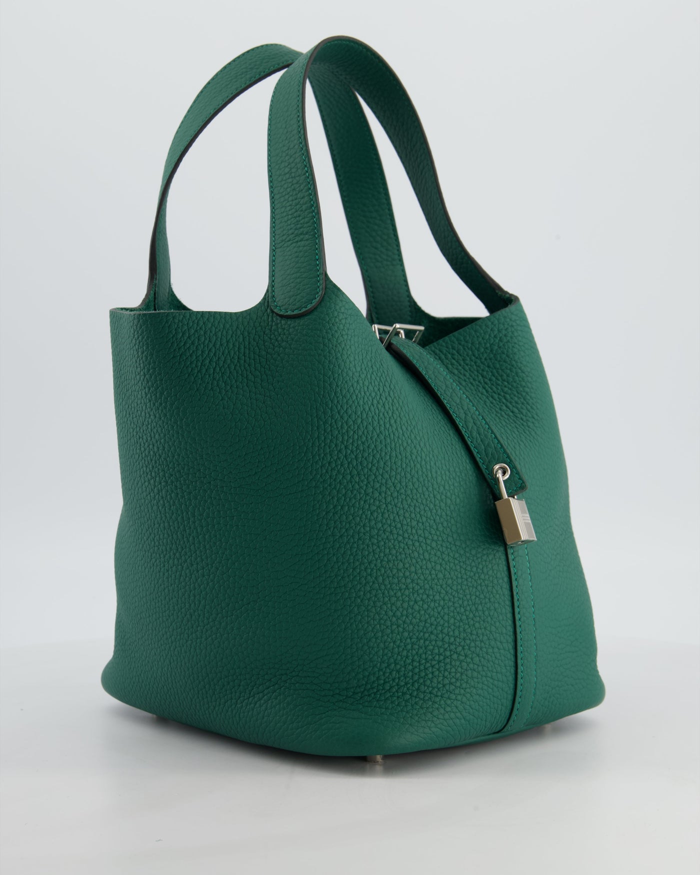 Hermes Picotin Lock 22 Bag in Vert Moyen Clemence Leather with Palladium Hardware - Product Image 2