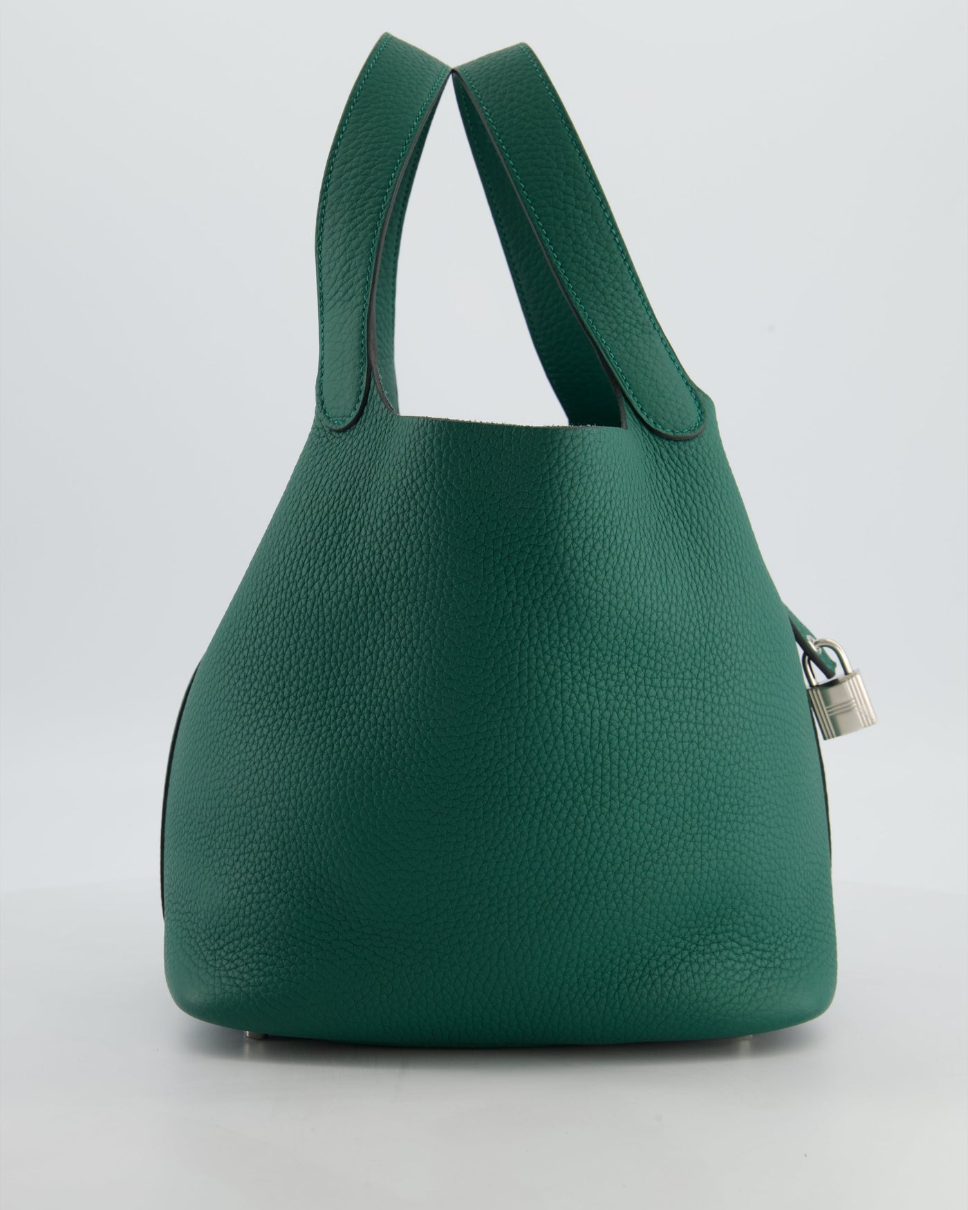 Hermes Picotin Lock 22 Bag in Vert Moyen Clemence Leather with Palladium Hardware - Product Image 3