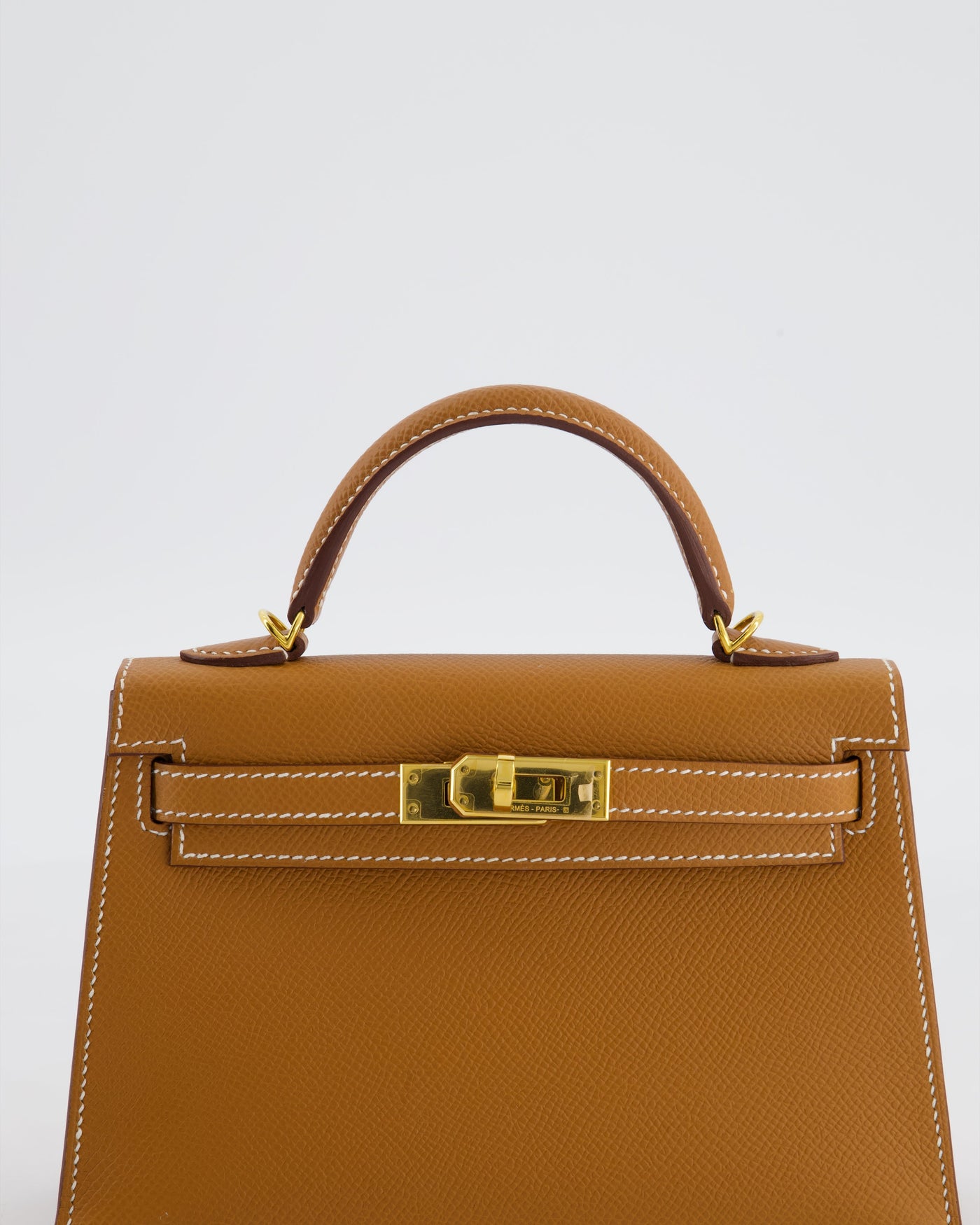 Hermes Mini Kelly II 20 Bag in Gold Epsom Leather with Gold Hardware - Product Image 14
