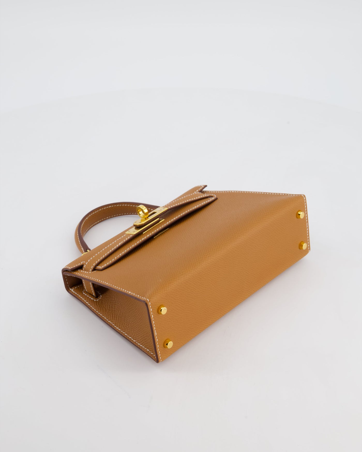Hermes Mini Kelly II 20 Bag in Gold Epsom Leather with Gold Hardware - Product Image 18