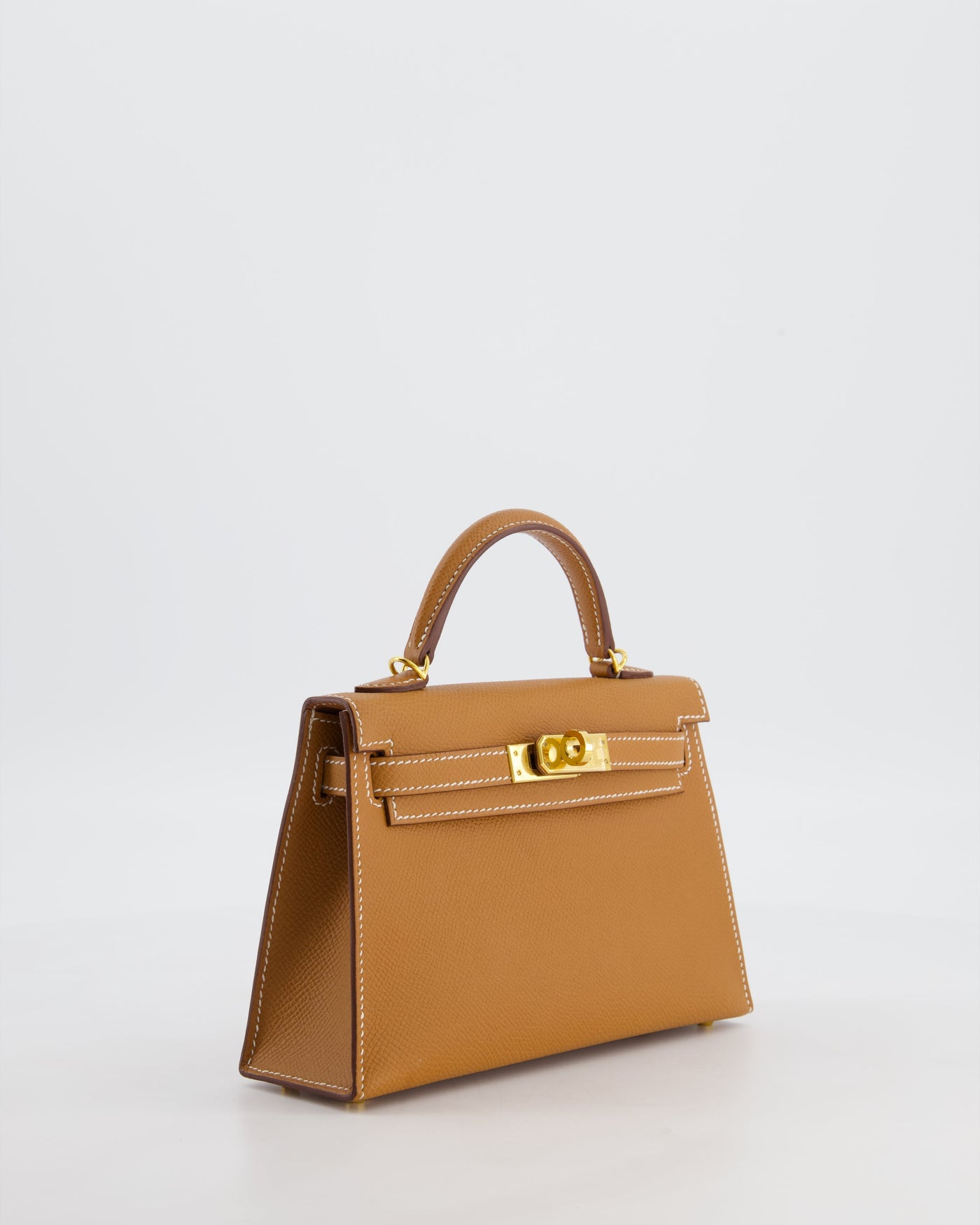 Hermes Mini Kelly II 20 Bag in Gold Epsom Leather with Gold Hardware - Product Image 3