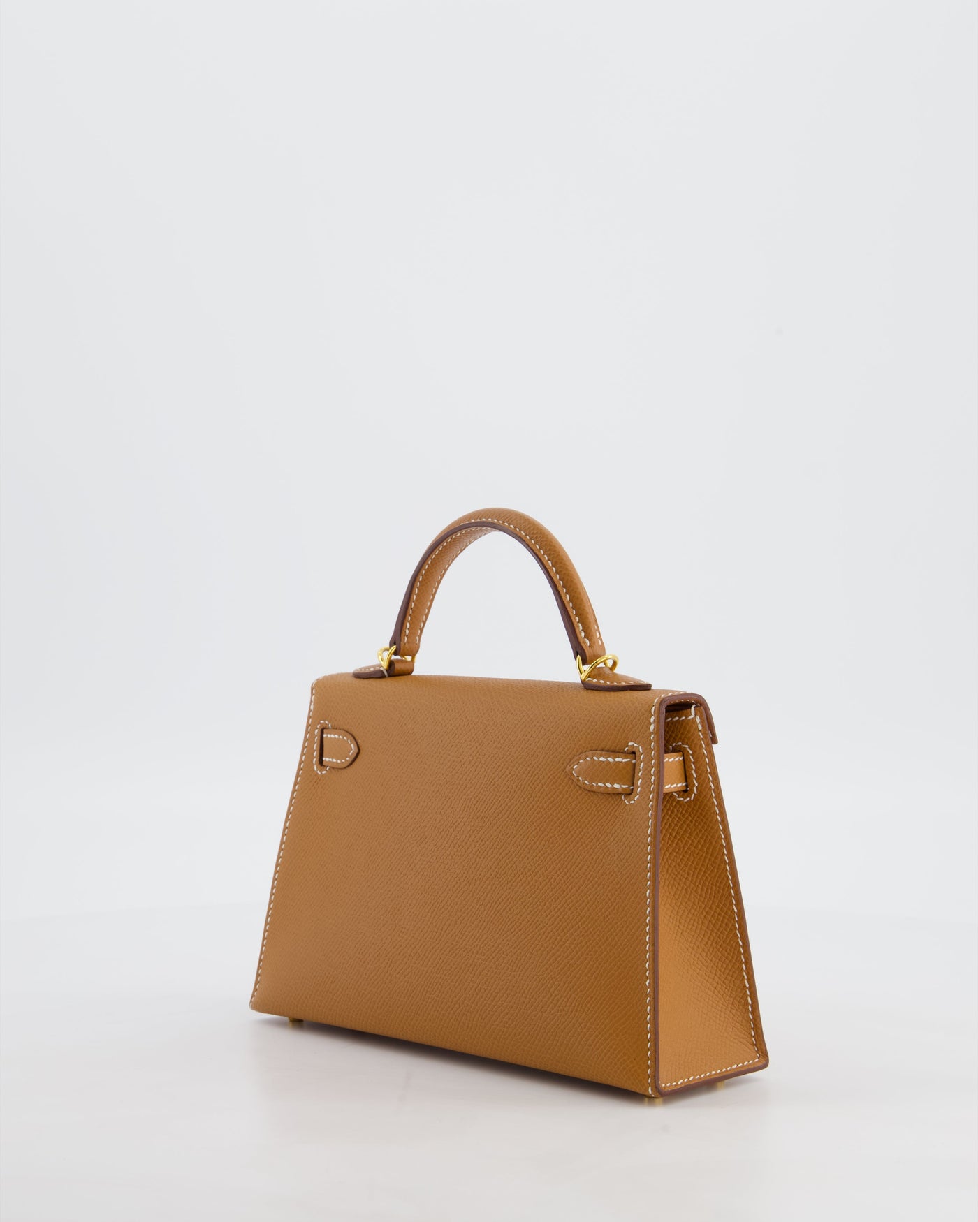Hermes Mini Kelly II 20 Bag in Gold Epsom Leather with Gold Hardware - Product Image 5