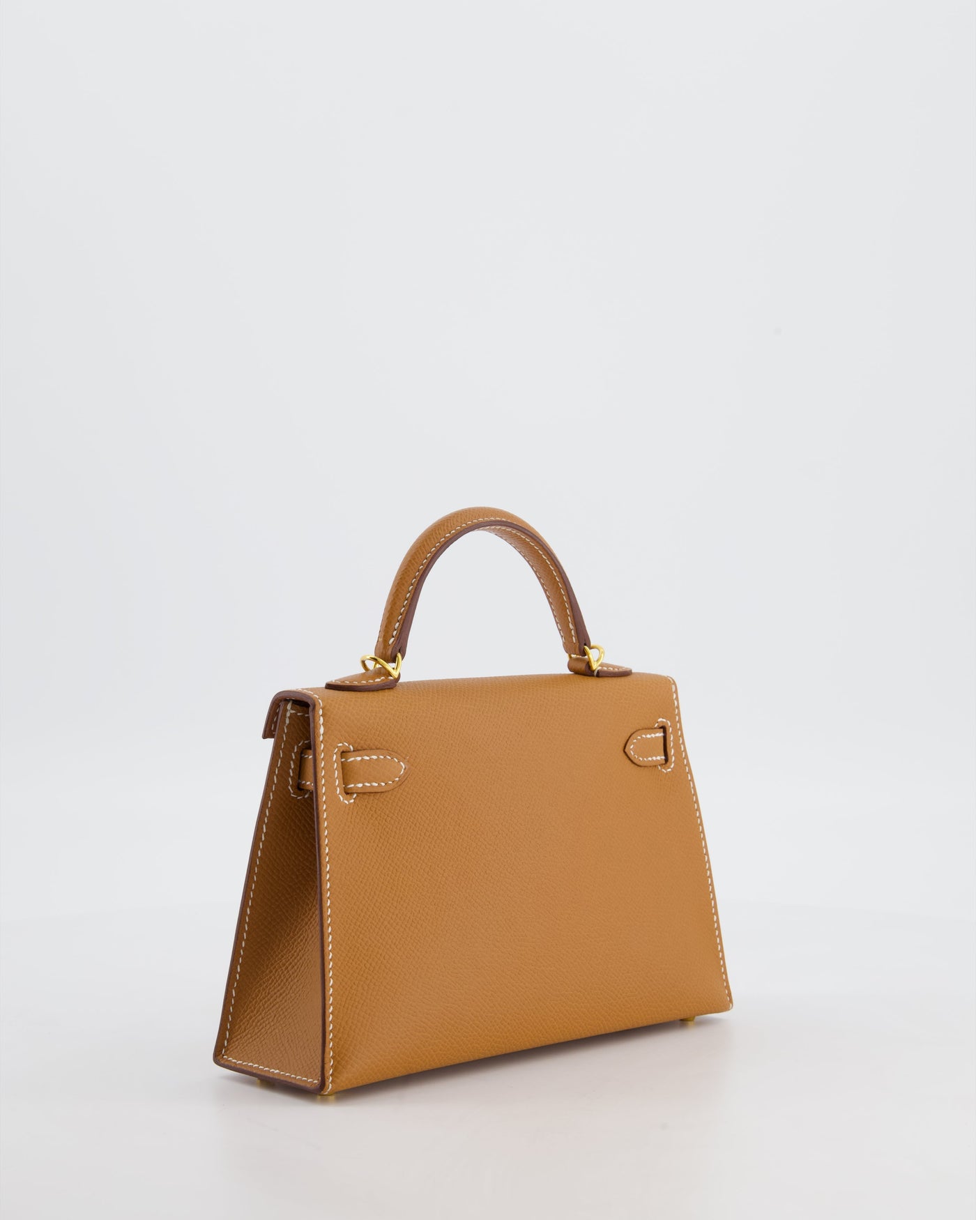 Hermes Mini Kelly II 20 Bag in Gold Epsom Leather with Gold Hardware - Product Image 7
