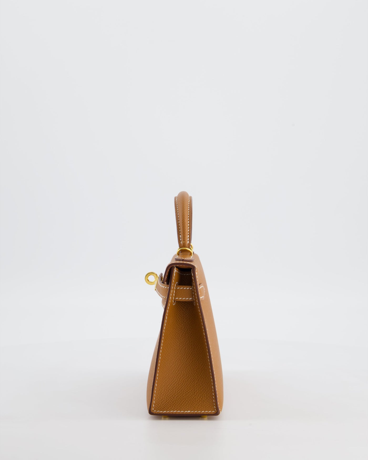 Hermes Mini Kelly II 20 Bag in Gold Epsom Leather with Gold Hardware - Product Image 8