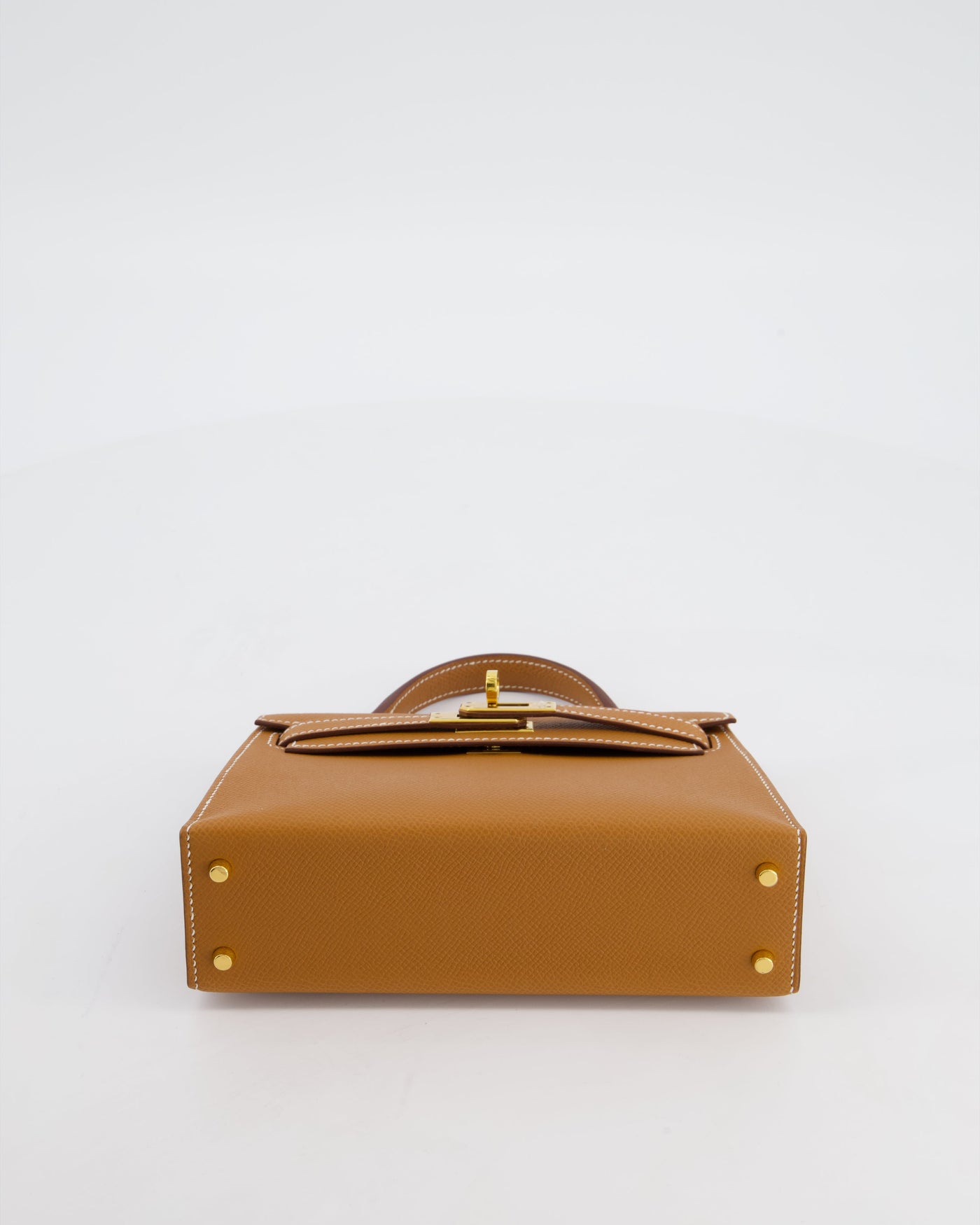 Hermes Mini Kelly II 20 Bag in Gold Epsom Leather with Gold Hardware - Product Image 19