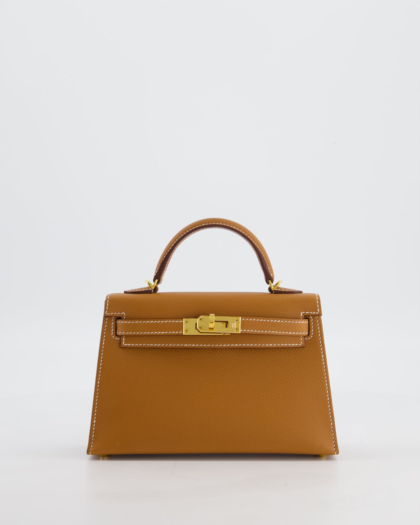 Hermes Mini Kelly II 20 Bag in Gold Epsom Leather with Gold Hardware - Product Image 2