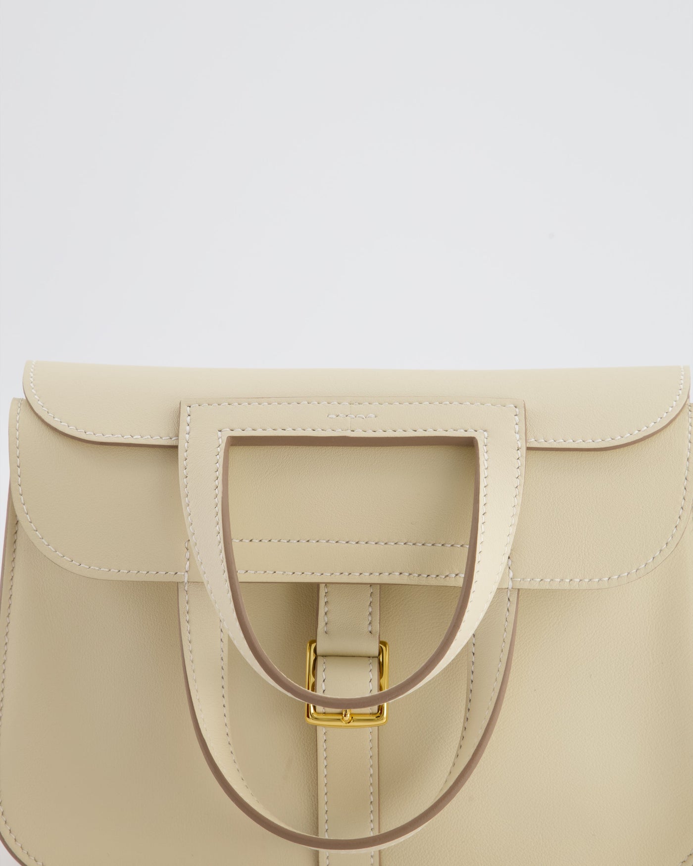 *NEW SIZE* Hermes Mini Halzan Bag in Craie Swift Leather with Gold Hardware - Product Image 15