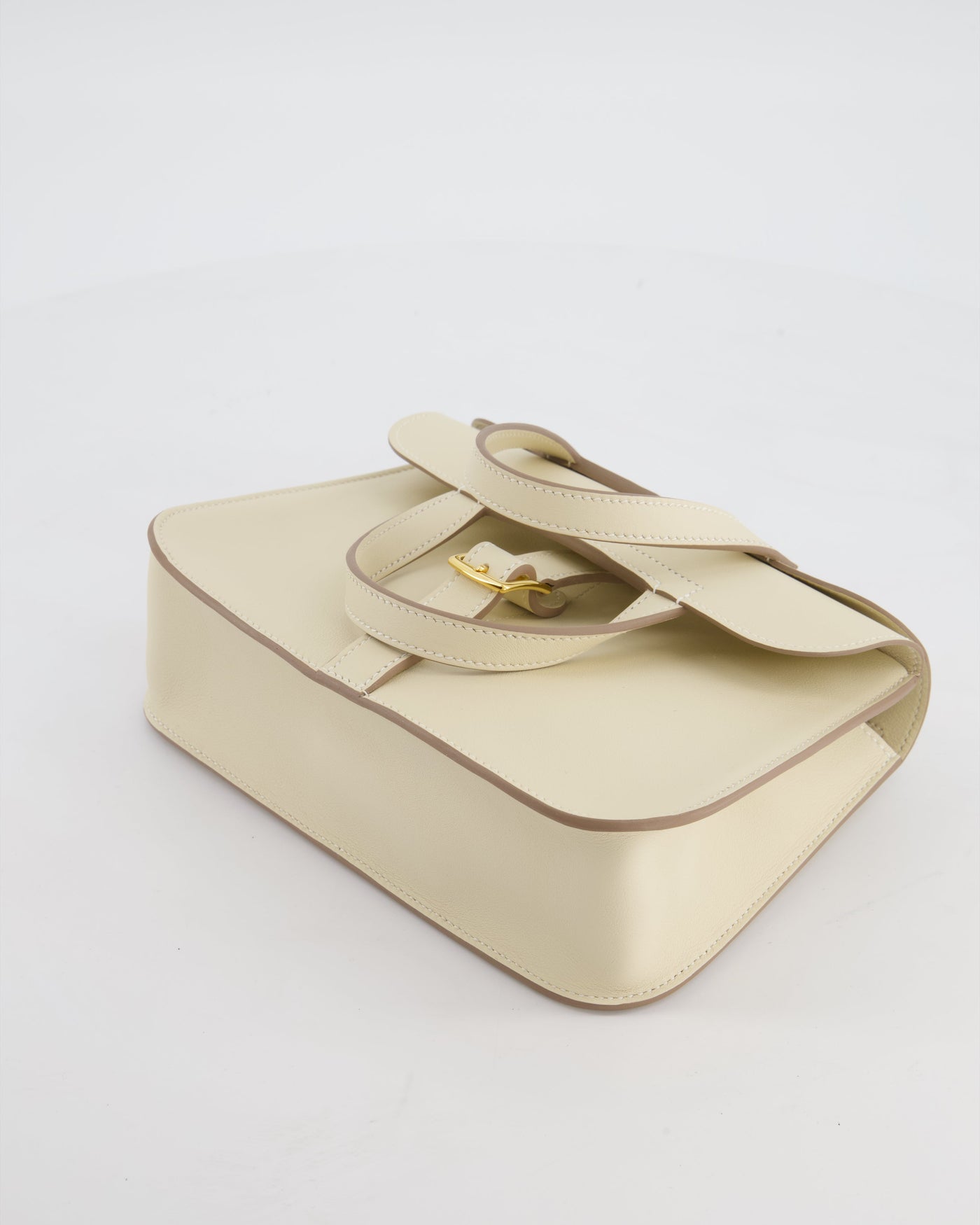 *NEW SIZE* Hermes Mini Halzan Bag in Craie Swift Leather with Gold Hardware - Product Image 19
