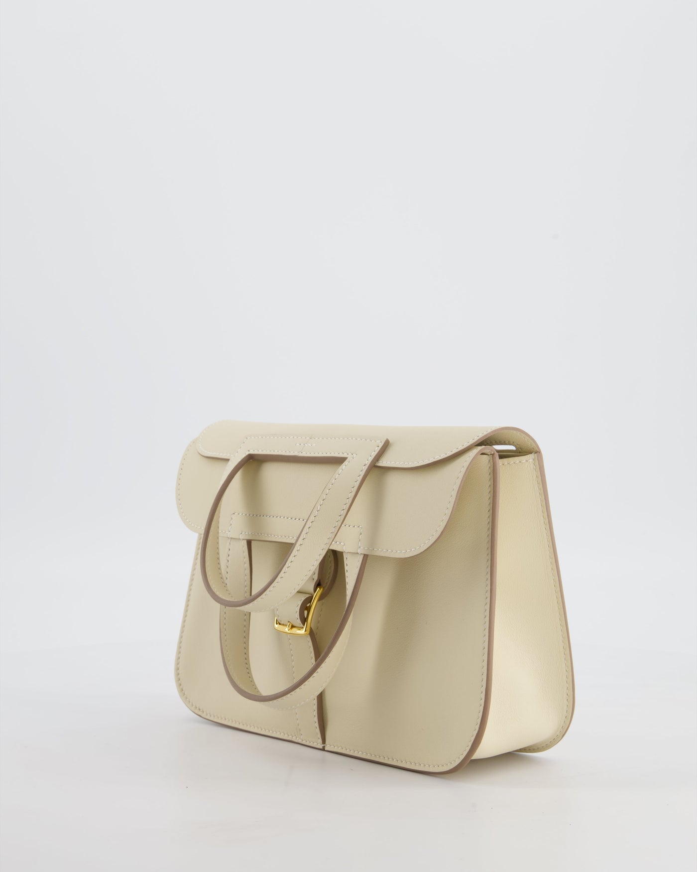 *NEW SIZE* Hermes Mini Halzan Bag in Craie Swift Leather with Gold Hardware - Product Image 10