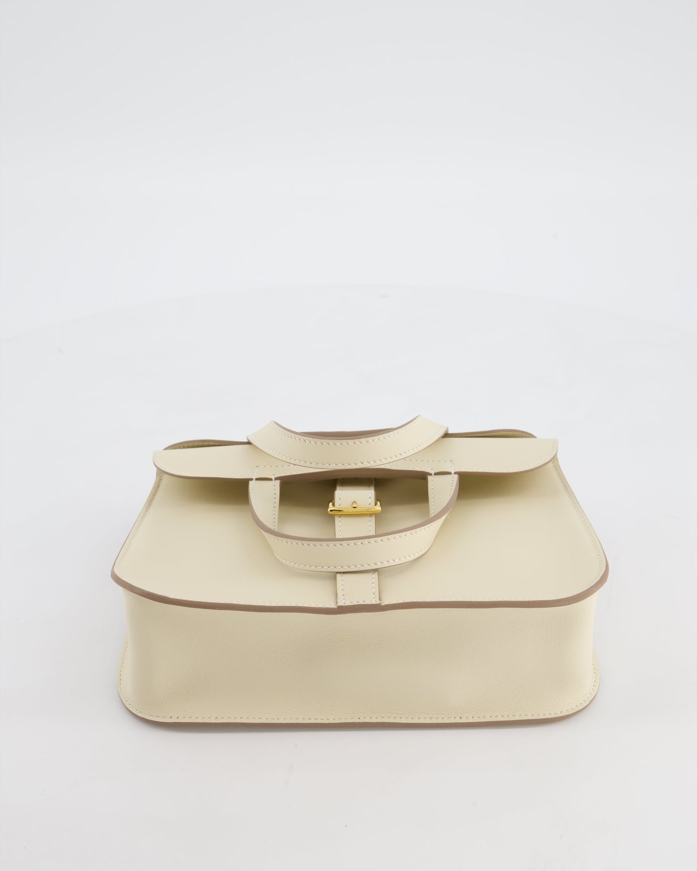 *NEW SIZE* Hermes Mini Halzan Bag in Craie Swift Leather with Gold Hardware - Product Image 18