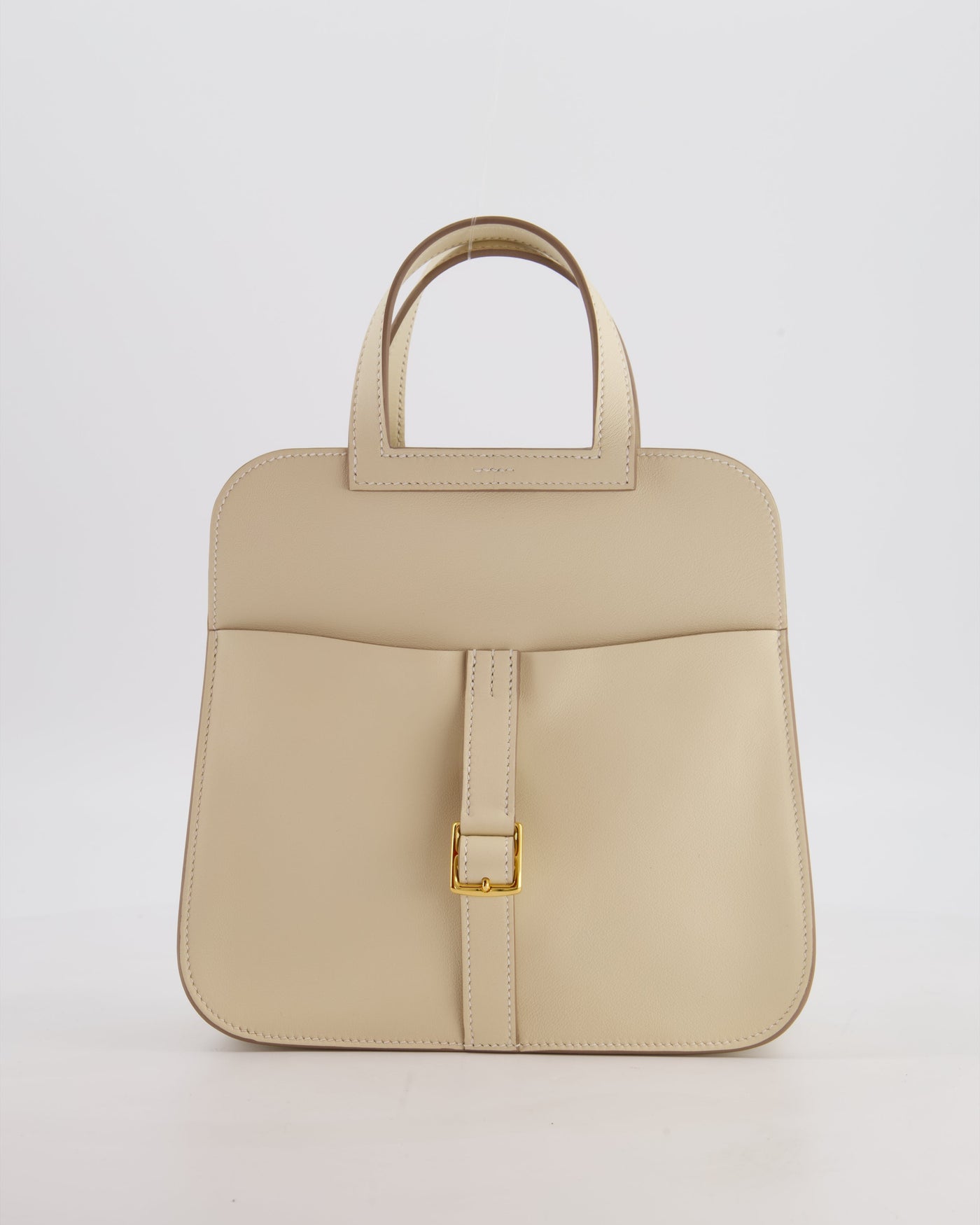 *NEW SIZE* Hermes Mini Halzan Bag in Craie Swift Leather with Gold Hardware - Product Image 3