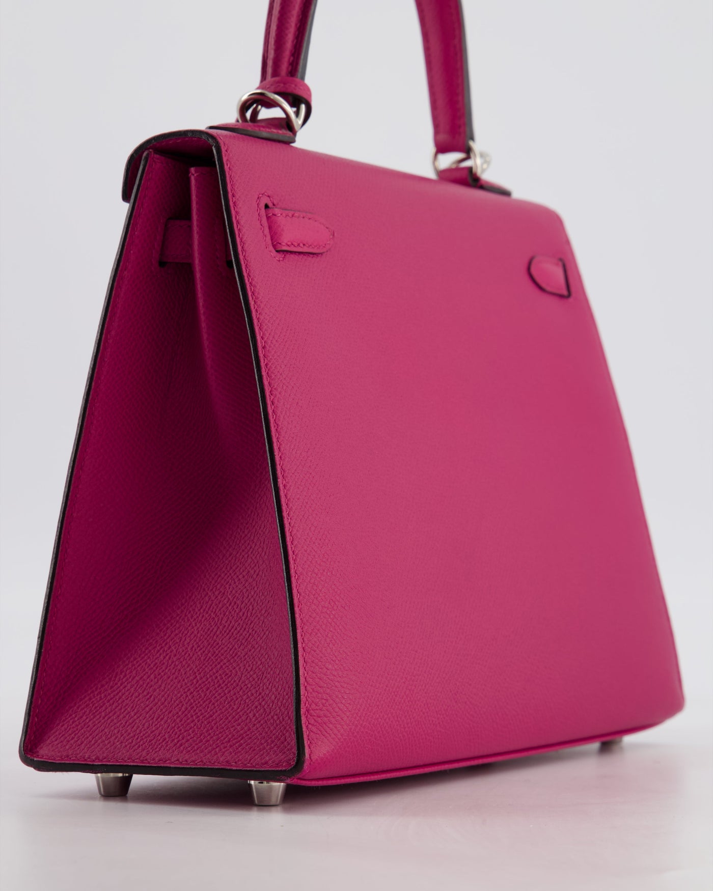 Hermes Kelly 25 Sellier Bag in Rose Pourpre Epsom Leather with Palladium Hardware - Product Image 13