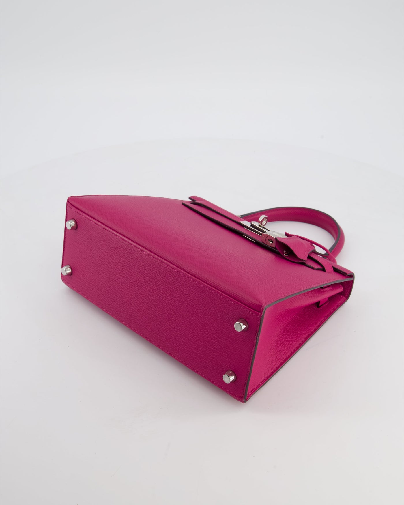 Hermes Kelly 25 Sellier Bag in Rose Pourpre Epsom Leather with Palladium Hardware - Product Image 18