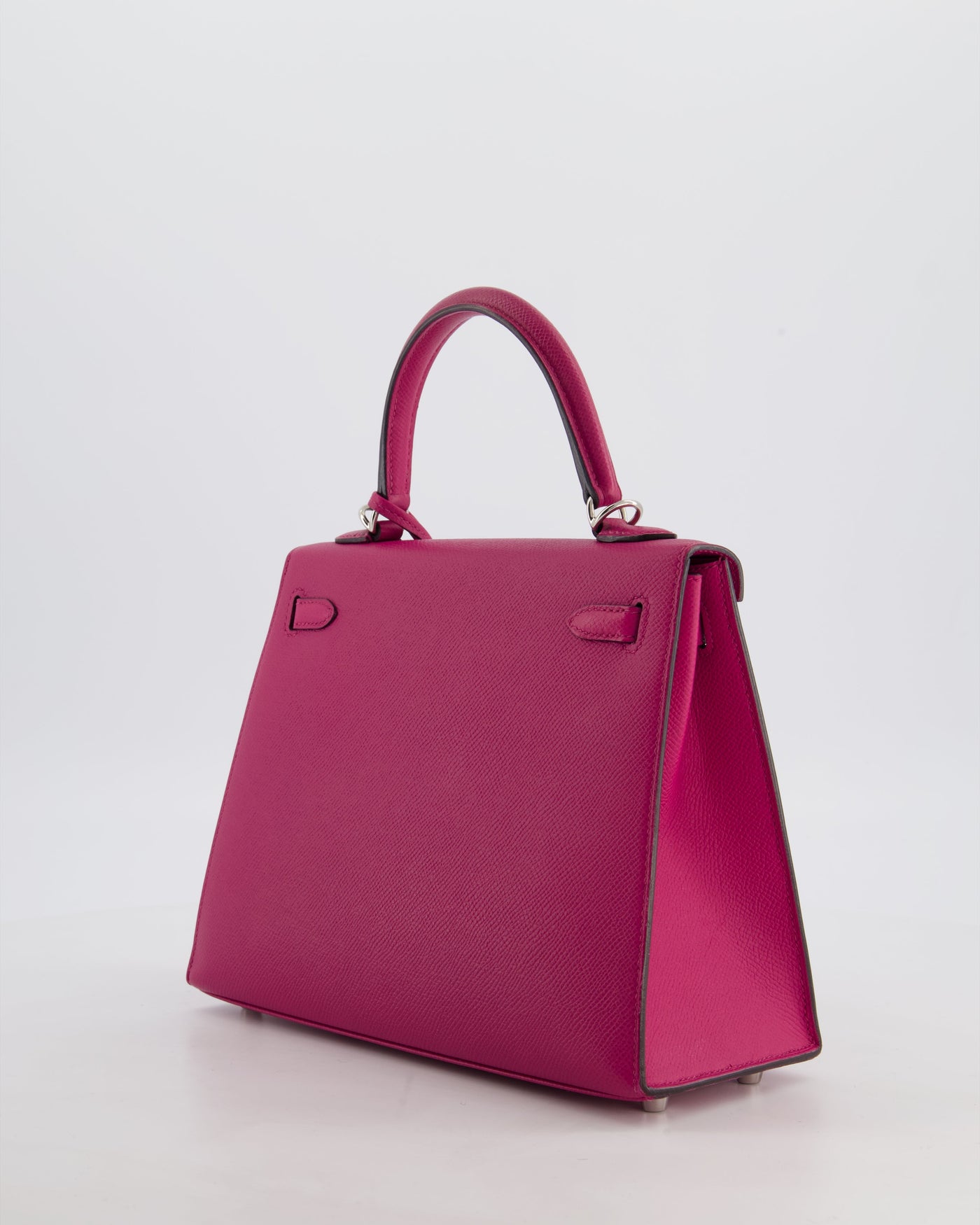 Hermes Kelly 25 Sellier Bag in Rose Pourpre Epsom Leather with Palladium Hardware - Product Image 5