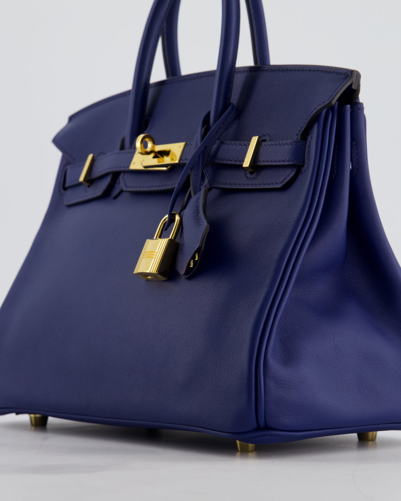 Hermes Birkin 25 Retourne Bag in Bleu Saphir Swift Leather with Gold Hardware - Product Image 11