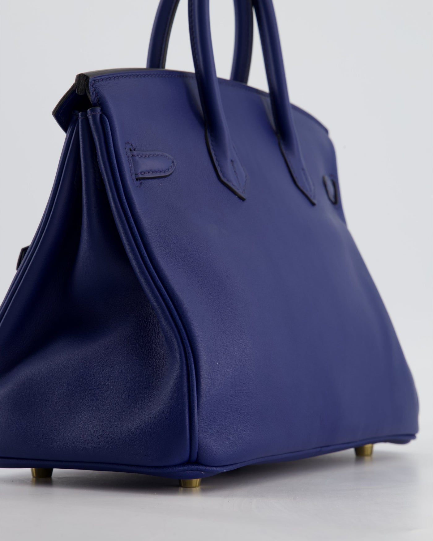 Hermes Birkin 25 Retourne Bag in Bleu Saphir Swift Leather with Gold Hardware - Product Image 13