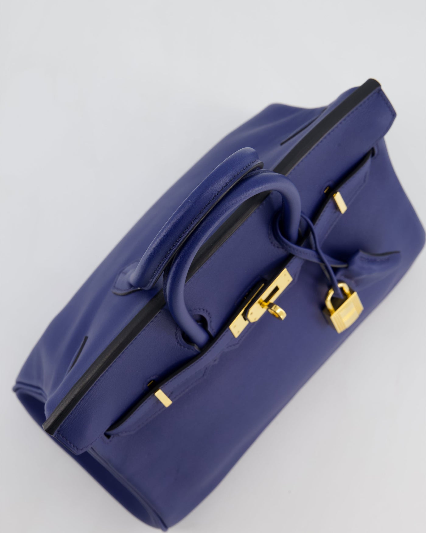 Hermes Birkin 25 Retourne Bag in Bleu Saphir Swift Leather with Gold Hardware - Product Image 16