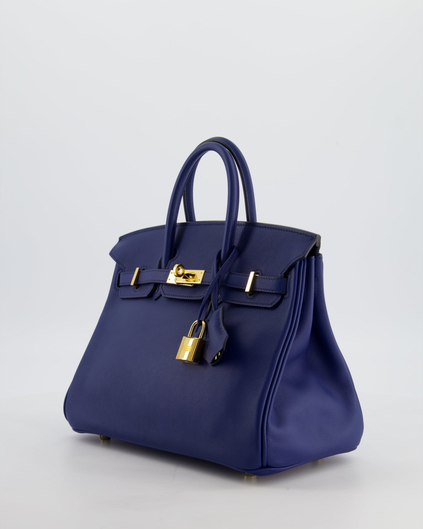 Hermes Birkin 25 Retourne Bag in Bleu Saphir Swift Leather with Gold Hardware - Product Image 9