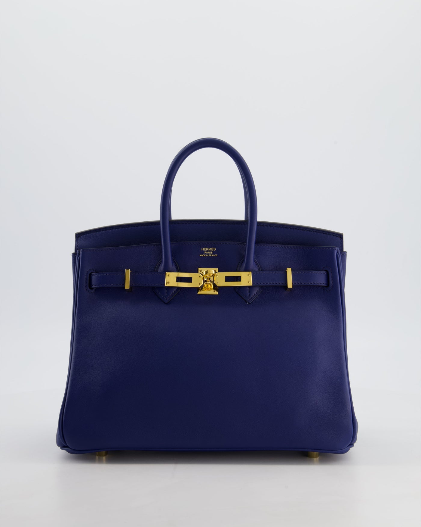 Hermes Birkin 25 Retourne Bag in Bleu Saphir Swift Leather with Gold Hardware - Product Image 22