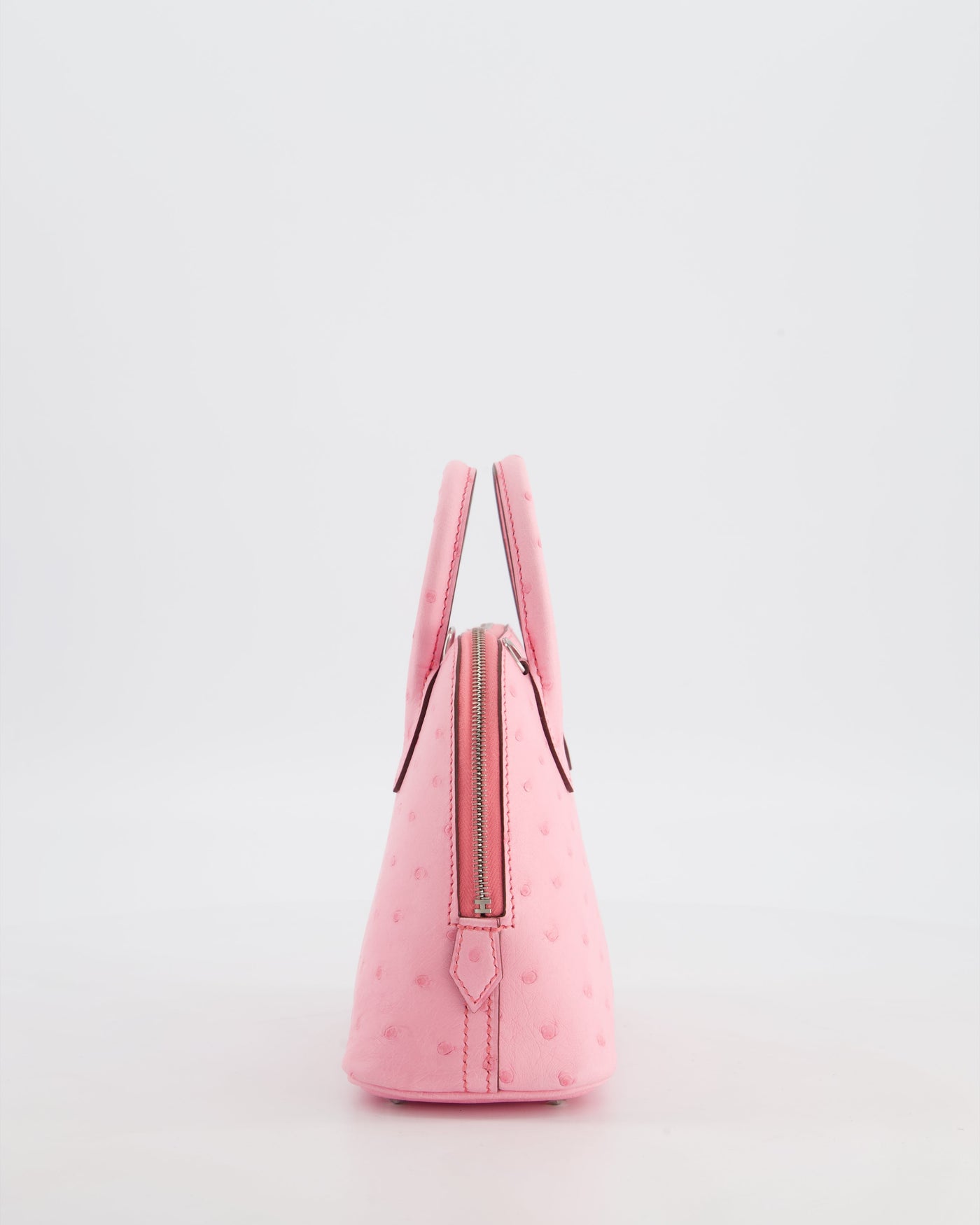 *HOT* Hermes Mini Bolide Bag in Rose Bubblegum Ostrich Leather with Palladium Hardware - Product Image 5