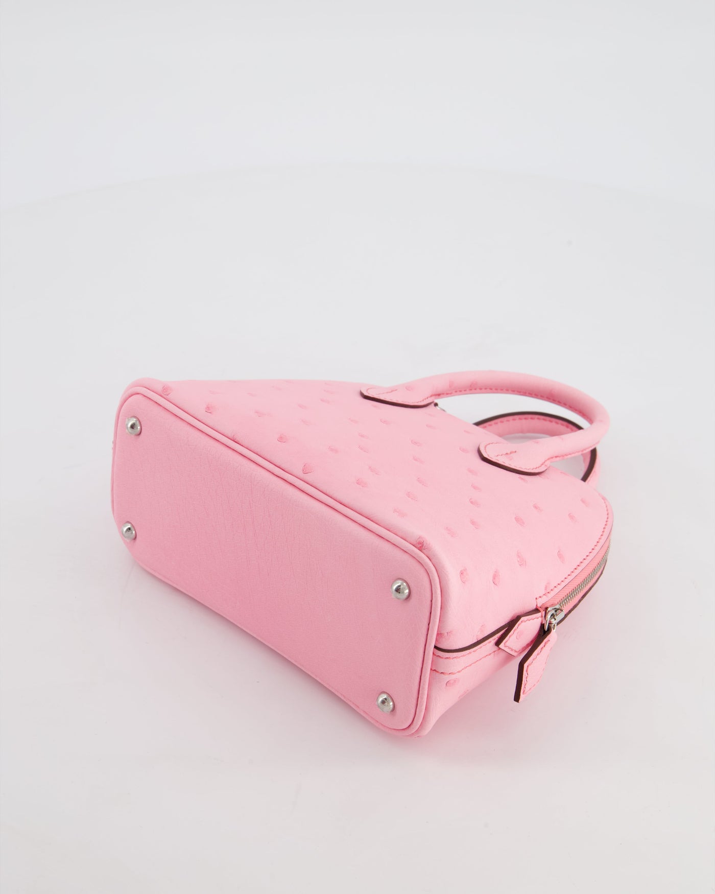*HOT* Hermes Mini Bolide Bag in Rose Bubblegum Ostrich Leather with Palladium Hardware - Product Image 18