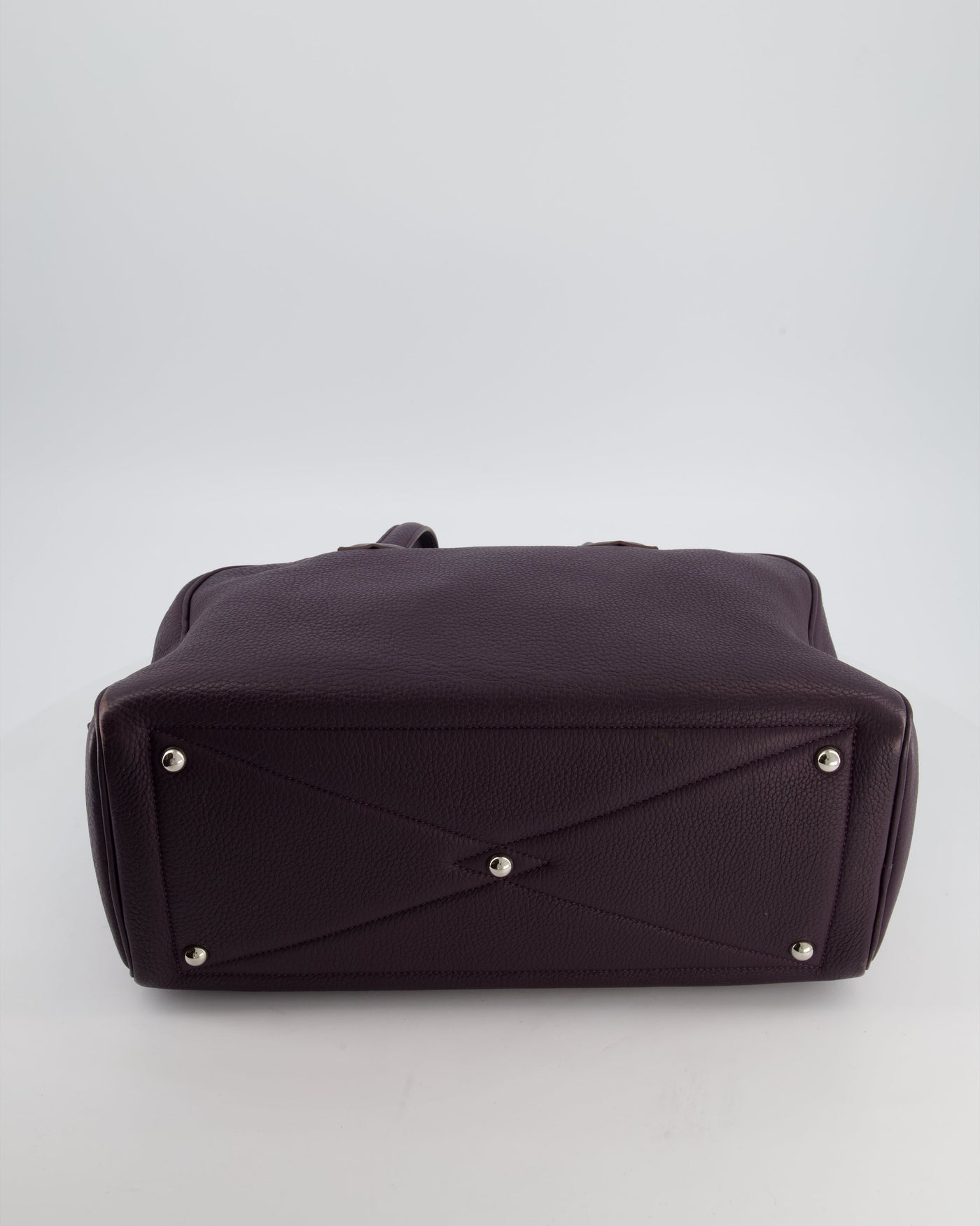 Hermes Victoria II 35cm Bag in Raisin Clemence Leather with Palladium Hardware - Product Image 16