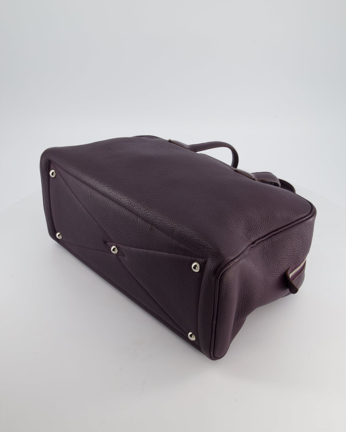 Hermes Victoria II 35cm Bag in Raisin Clemence Leather with Palladium Hardware - Product Image 17