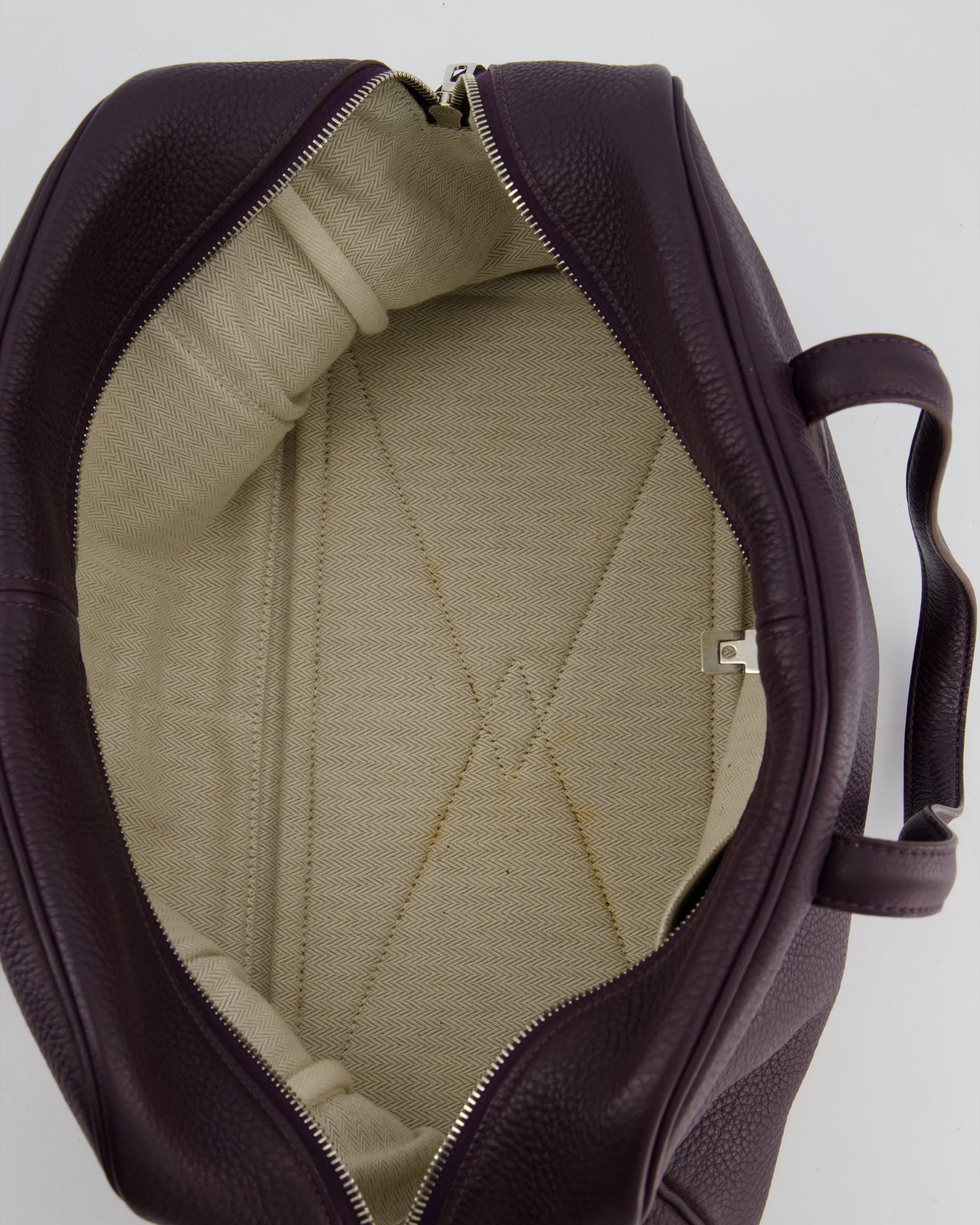 Hermes Victoria II 35cm Bag in Raisin Clemence Leather with Palladium Hardware - Product Image 18