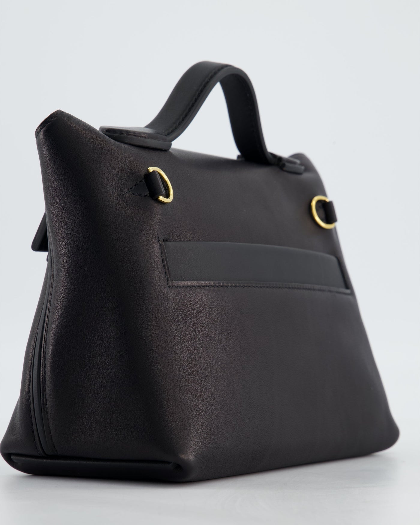 *RARE* Hermes 24/24 21 Bag in Noir Volupto and Noir Swift Leather with Gold Hardware - Product Image 15