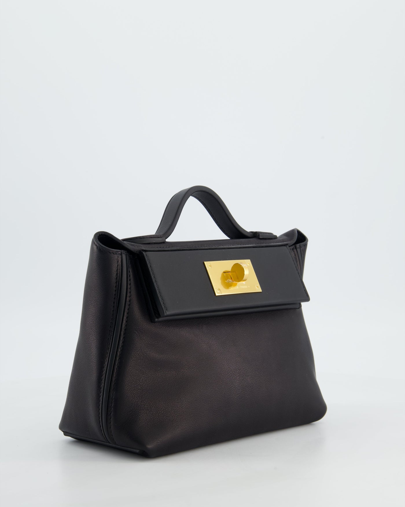 *RARE* Hermes 24/24 21 Bag in Noir Volupto and Noir Swift Leather with Gold Hardware - Product Image 5