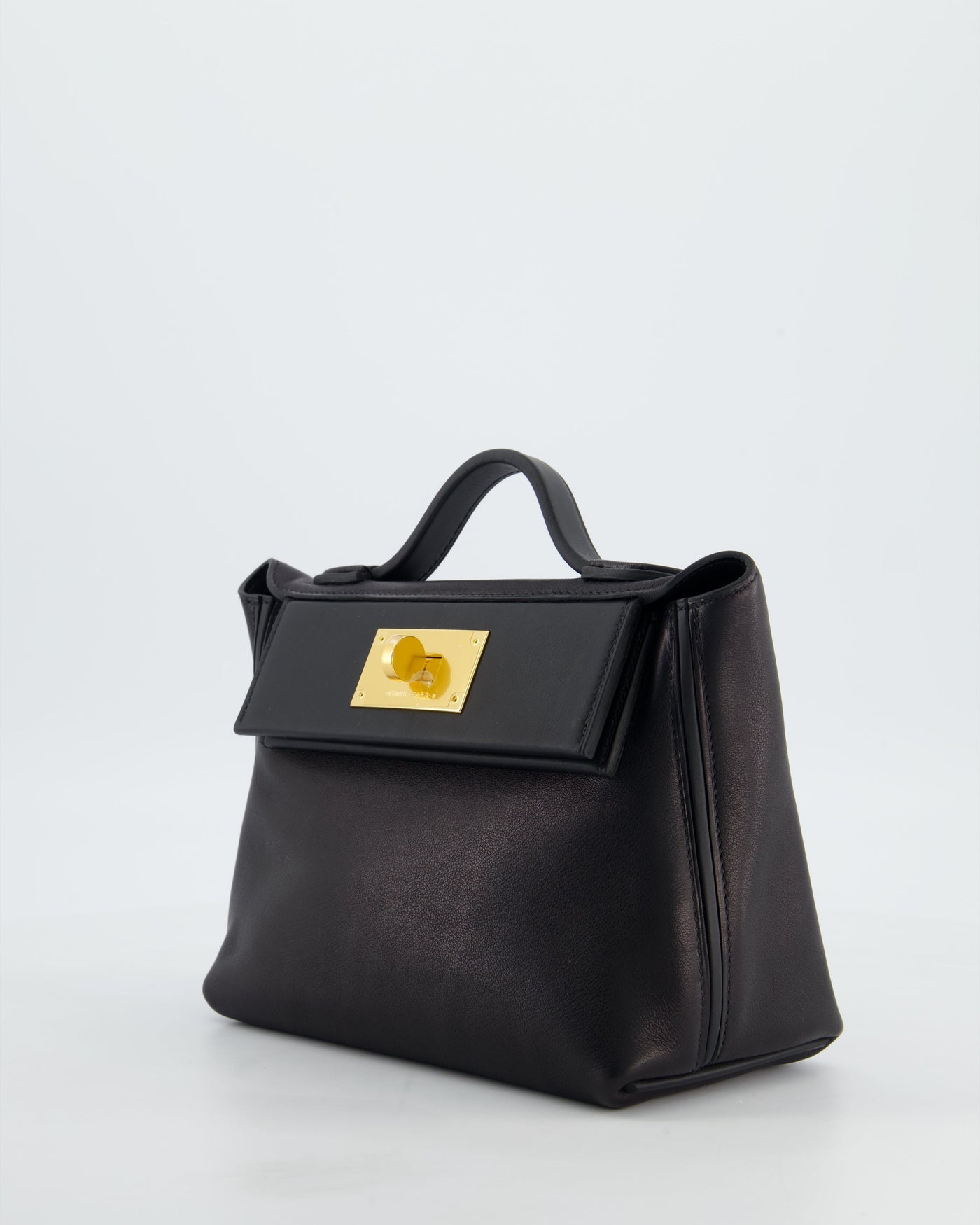 *RARE* Hermes 24/24 21 Bag in Noir Volupto and Noir Swift Leather with Gold Hardware - Product Image 11