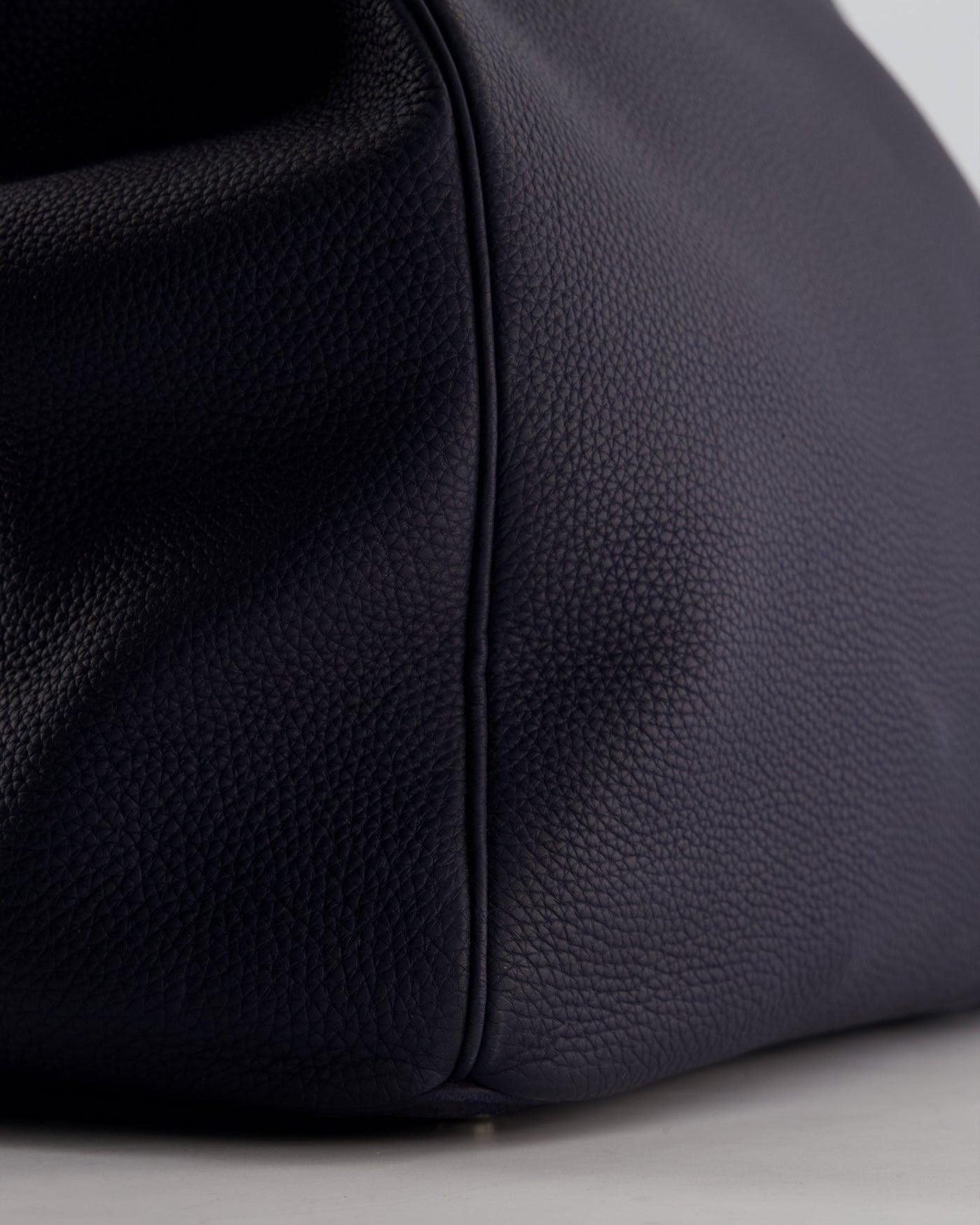 *RARE* Hermes HAC Bag 40 in Bleu Abysse Togo Leather With Palladium Hardware - Product Image 11