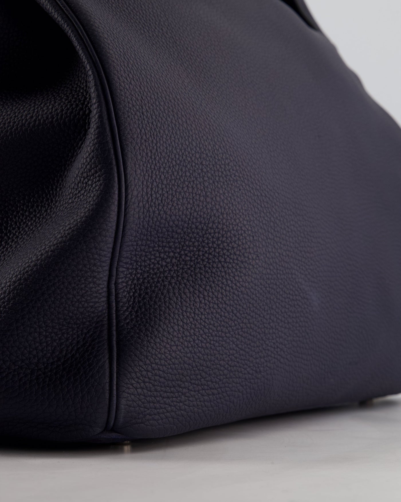 *RARE* Hermes HAC Bag 40 in Bleu Abysse Togo Leather With Palladium Hardware - Product Image 12