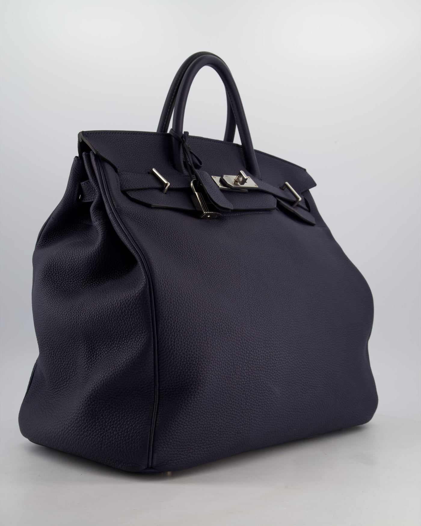 *RARE* Hermes HAC Bag 40 in Bleu Abysse Togo Leather With Palladium Hardware - Product Image 2