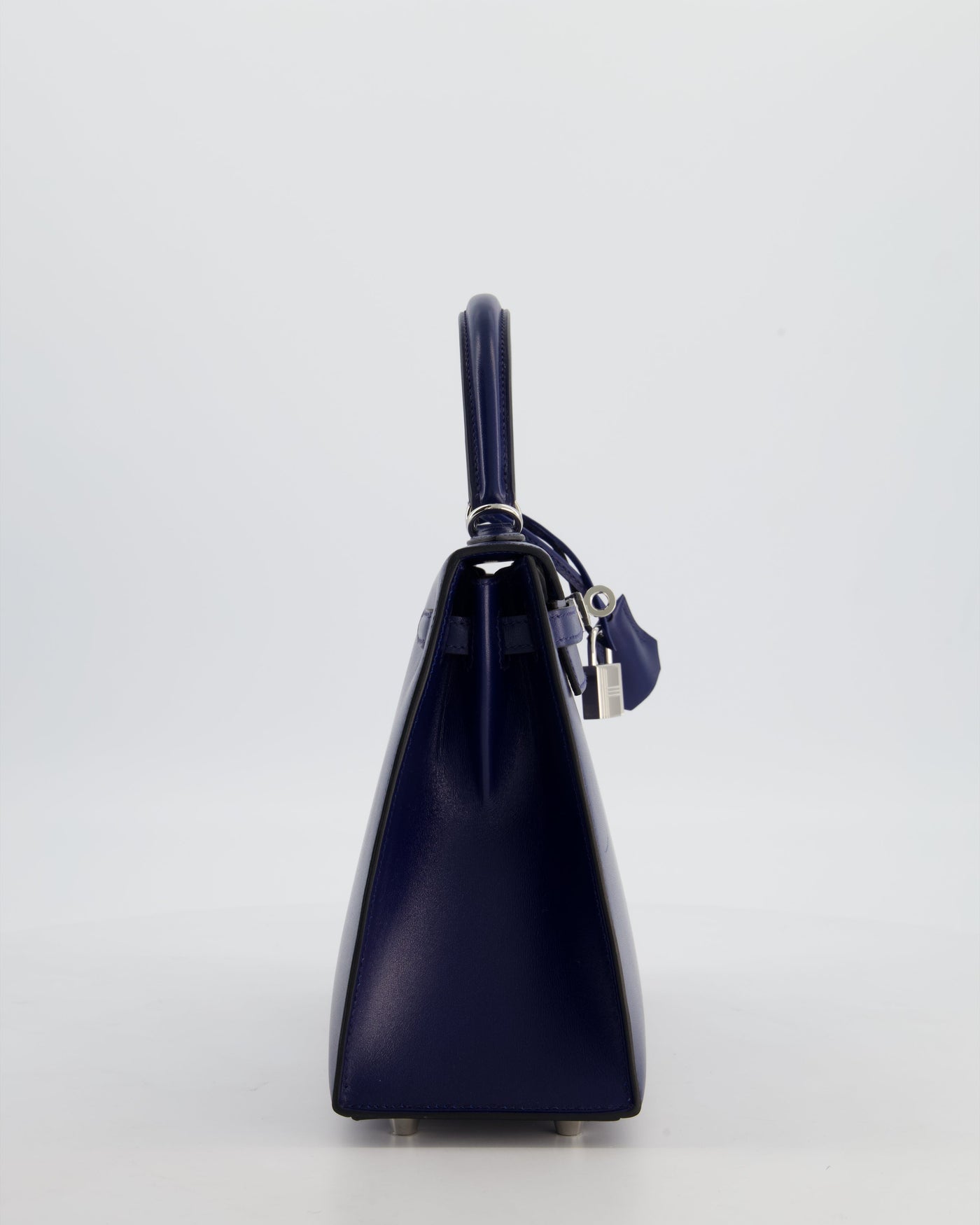 *RARE* Hermes Kelly 25 Sellier Bag in Bleu Saphir Box Leather with Palladium Hardware - Product Image 4