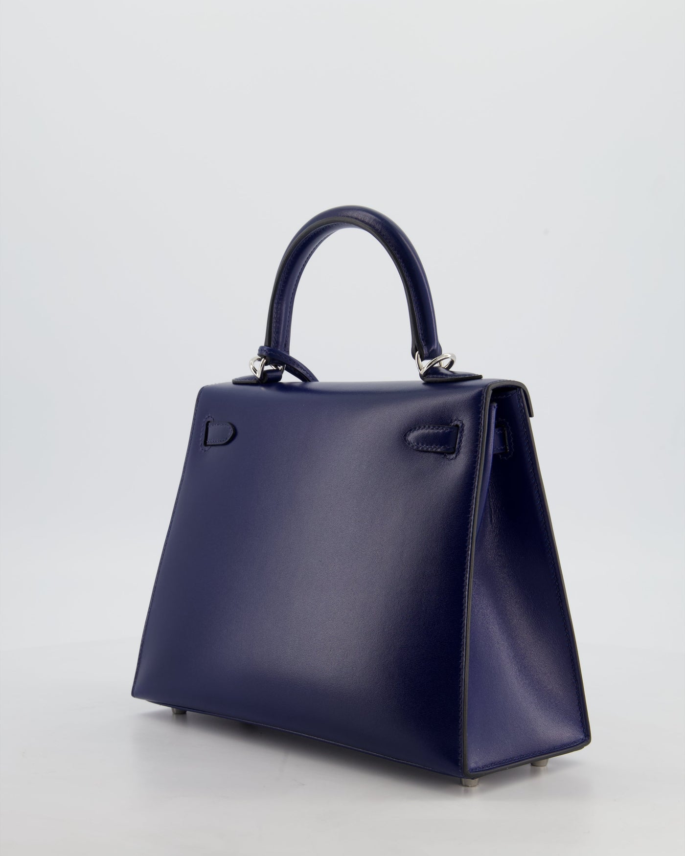 *RARE* Hermes Kelly 25 Sellier Bag in Bleu Saphir Box Leather with Palladium Hardware - Product Image 5