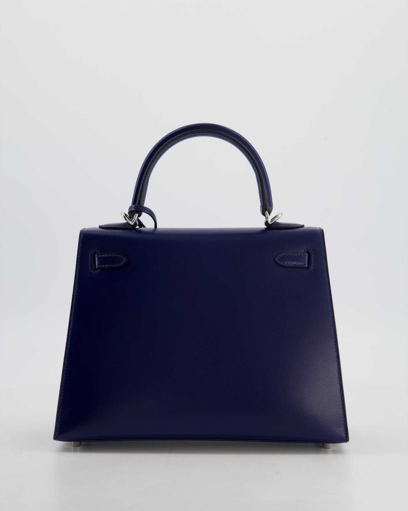 *RARE* Hermes Kelly 25 Sellier Bag in Bleu Saphir Box Leather with Palladium Hardware - Product Image 6