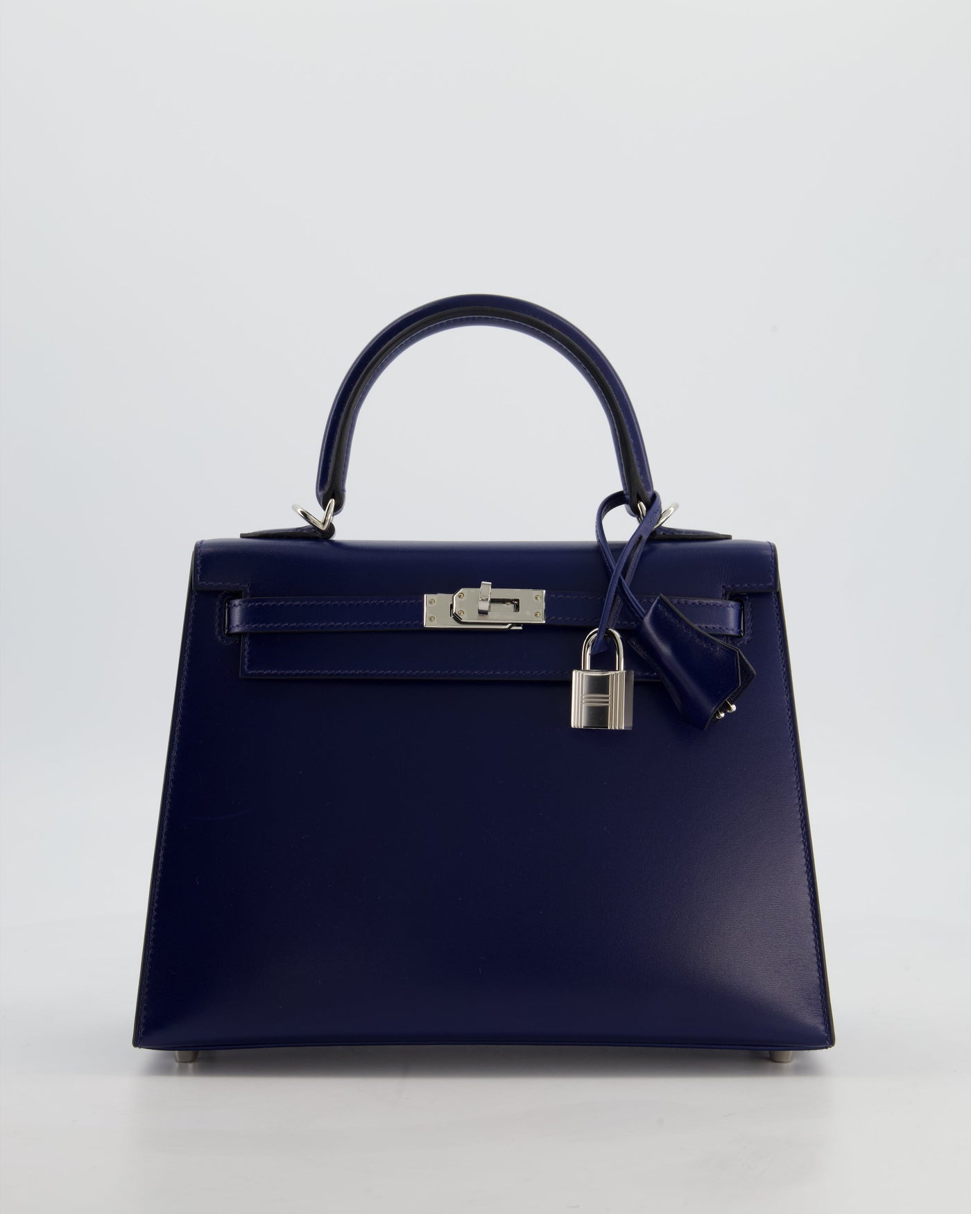 *RARE* Hermes Kelly 25 Sellier Bag in Bleu Saphir Box Leather with Palladium Hardware - Product Image 2