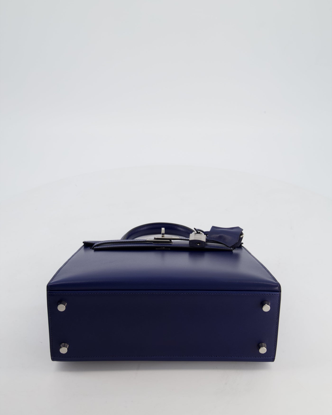 *RARE* Hermes Kelly 25 Sellier Bag in Bleu Saphir Box Leather with Palladium Hardware - Product Image 20