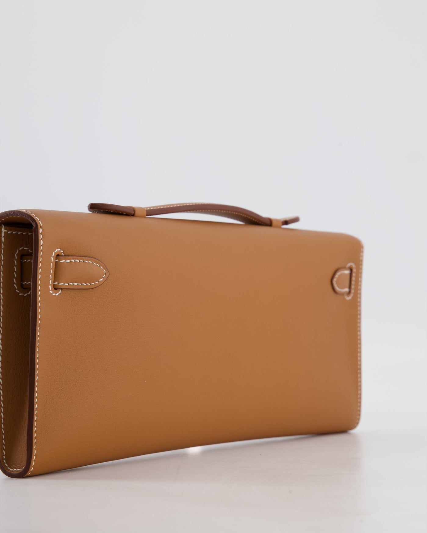*HOT & RARE* Hermes Kelly Cut Bag in Gold Swift Leather with Palladium Hardware in Gold